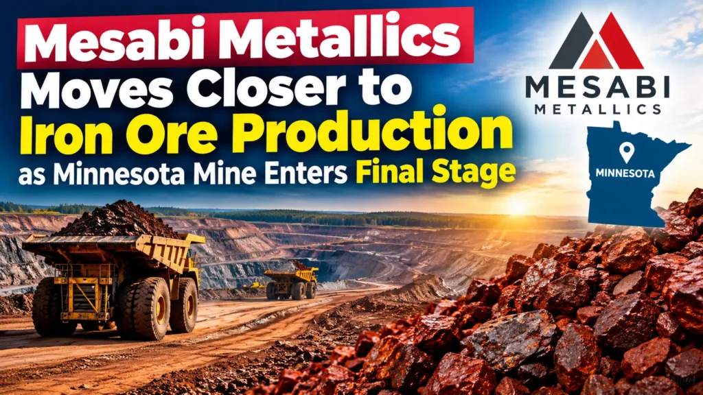Mesabi Metallics Minnesota iron ore mine nearing completion and production