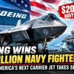 Boeing’s next-generation U.S. Navy carrier fighter jet on an aircraft carrier deck after a $20 billion contract win.