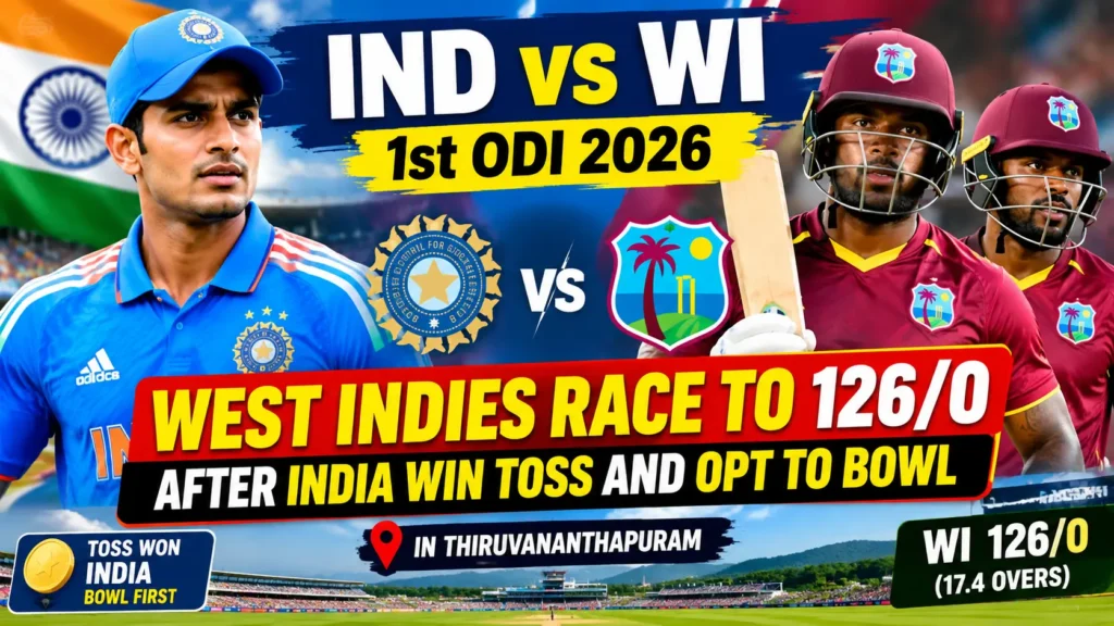 India vs West Indies 1st ODI Live Score