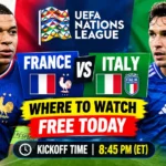 France vs Italy UEFA Nations League match at Stade de France