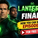 Lanterns Episode 8 finale promotional image featuring the main characters and a glowing green lantern against a dark background.
