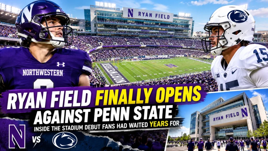 New Ryan Field opens for Northwestern’s game against Penn State as fans fill the $875 million stadium.